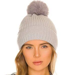 Hat Attack Rib Faux Fur Pom Hat